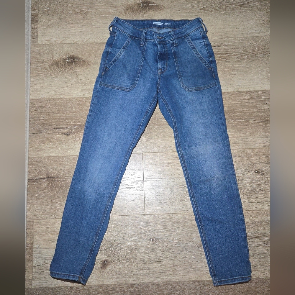 Old Navy Blue Straight-Leg Women's Jeans